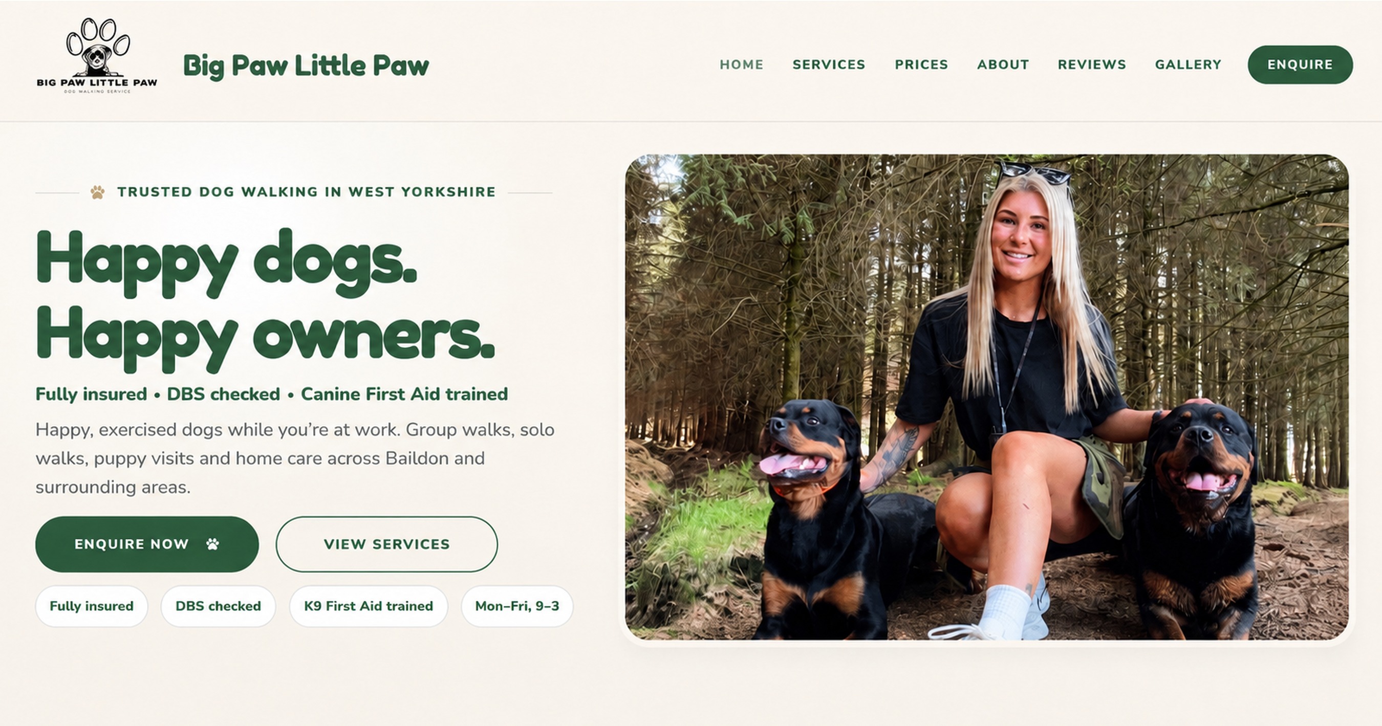 Big Paw Little Paw website project